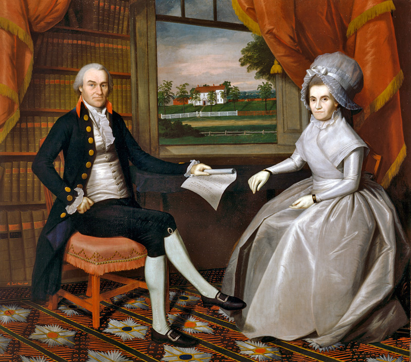 Oliver And Abigail Wolcott Ellsworth, 1792, by Ralph Earl